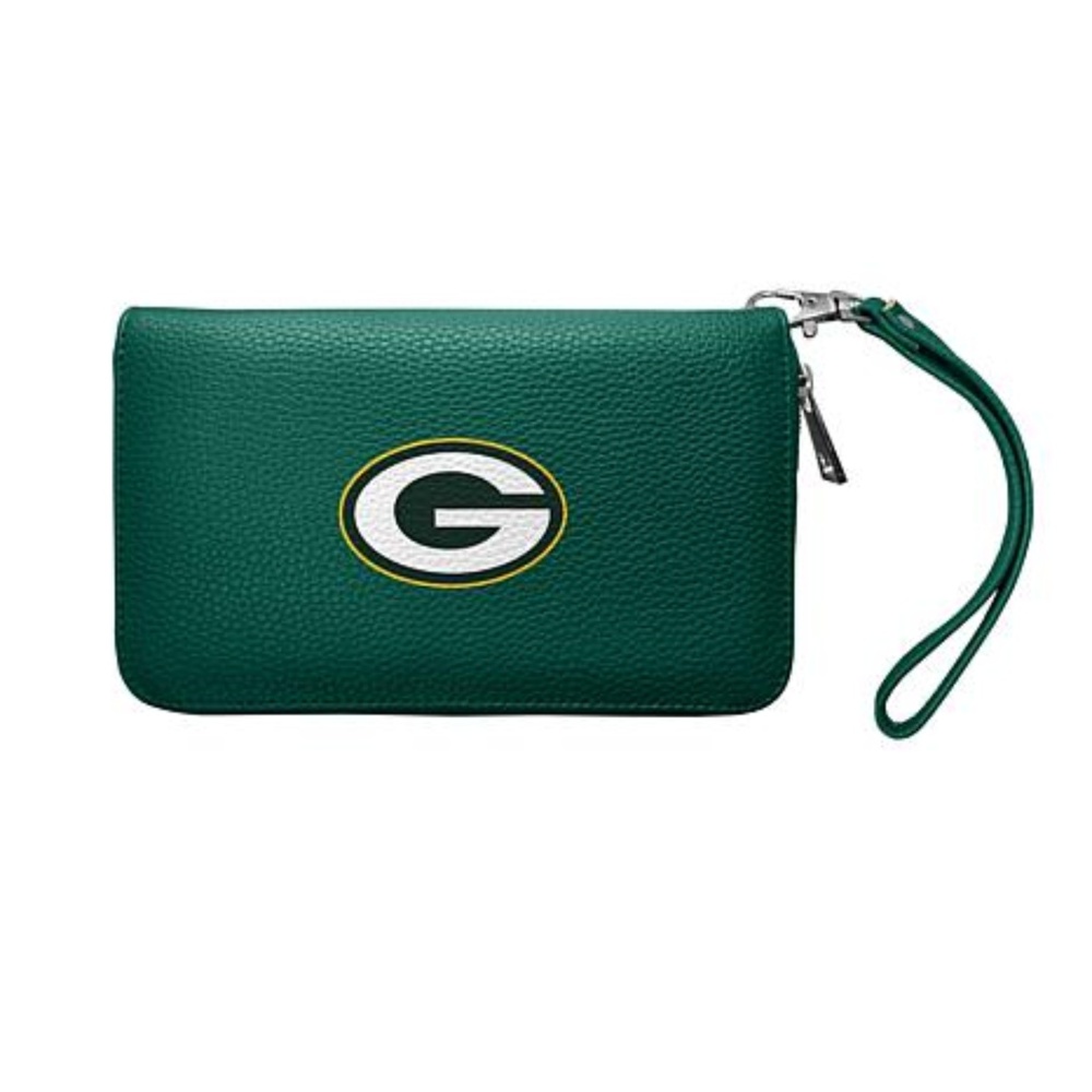 NFL Green Bay Packers Zip Organizer Pebble Wallet